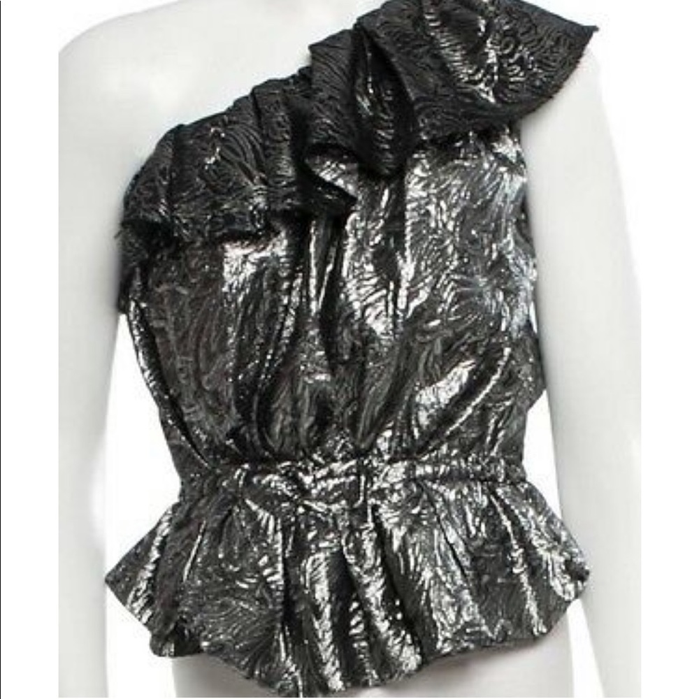 NWOT Isabel Marant Jacquard One Shoulder Top